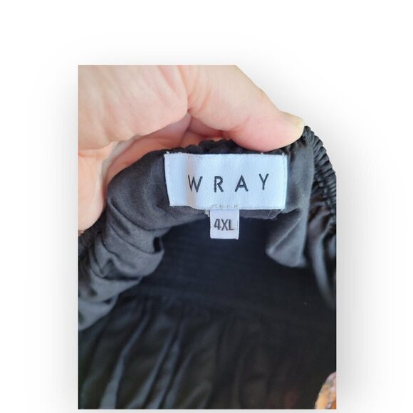 WRAY NYC Smocked Floral Midi Dress Plus Size 4X Puff Sleeve Curvy Fit - Picture 5 of 11